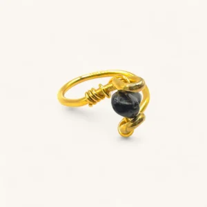 Obsidian Knot Ring