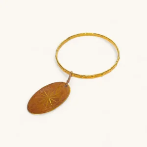 Golden Starburst Charm Bangle | Gold Plated.