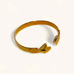 Abstract Faces Gold Cuff | Gold Plated. Recycled.