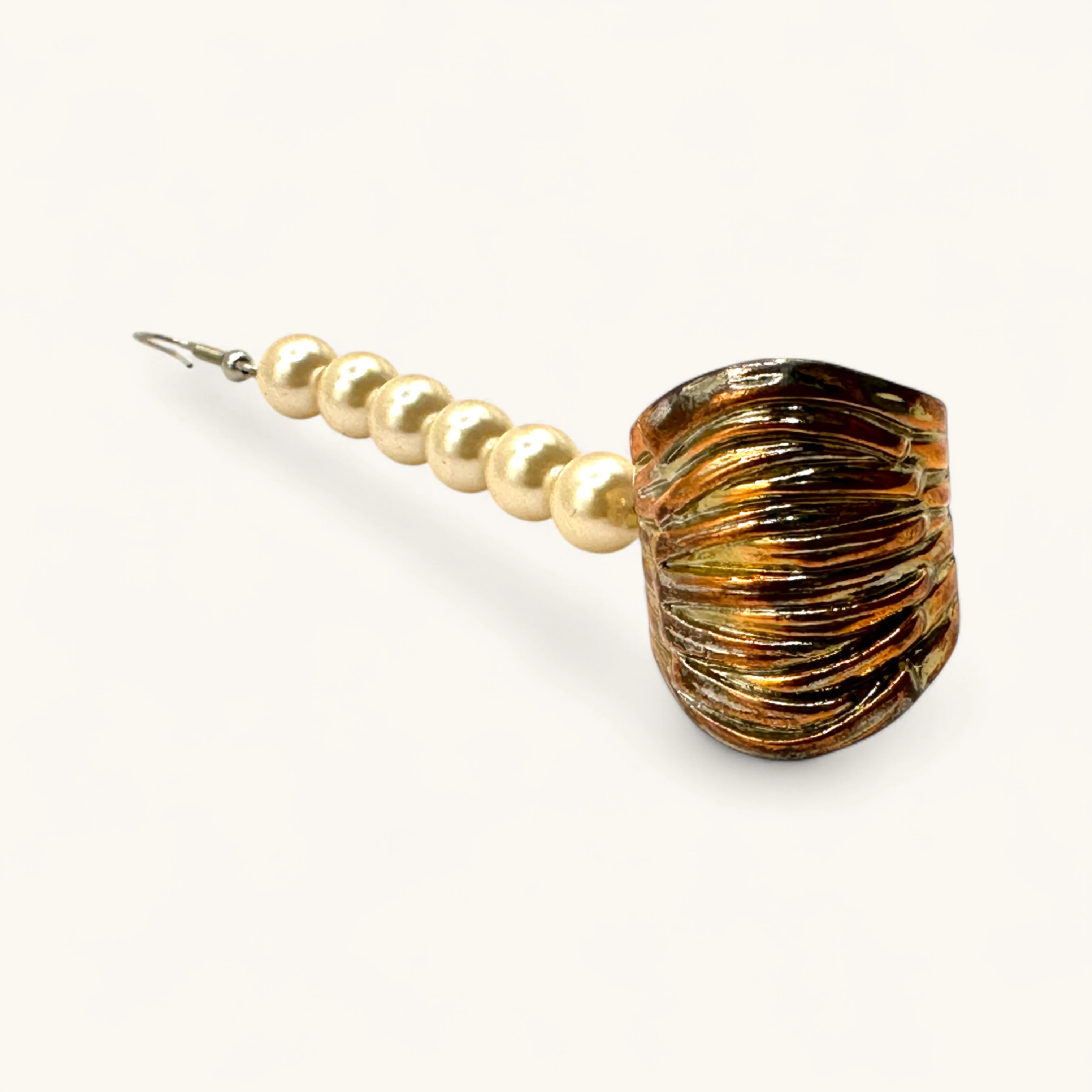 Pearl Barrel Drop Earrings | Pearl.