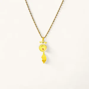 The Golden Whimsy Pendant | Gold Plated. Ruby. Zircon.