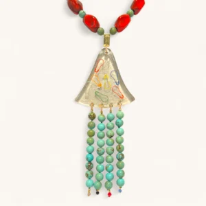 The Turquoise Bell of Joy | Gold Plated. Turquoise. Amber.