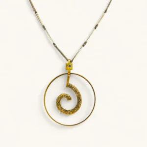 The Golden Spiral of Infinity | Gold Plated. Amethyst.
