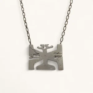 Sculpted Gold Gate Pendant Necklace | Sculpture.