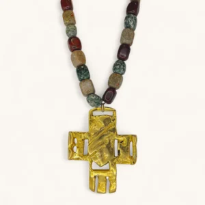 Raw Silver Totem Bar Necklace | Sculpture.