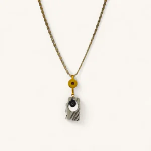 Green Chip Triple-Strand Floral Pendant Necklace | Sculpture.