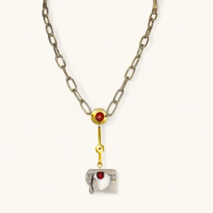 Art Deco Face Drop Necklace | Sculpture.