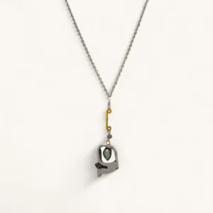 Silver Face Charm Necklace | Sculpture.