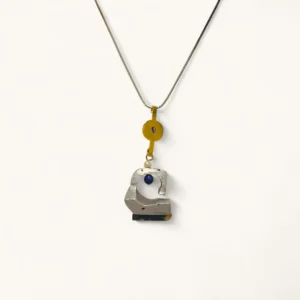 Blue Orb Modernist Pendant Necklace | Sculpture.