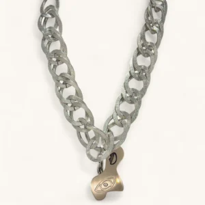 Chunky Silver Eye Charm Necklace | Silver Plated.