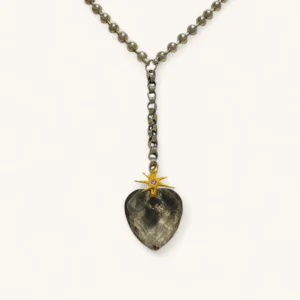 Star‑Kissed Heart Pendant Necklace | Silver Plated. Zircon.
