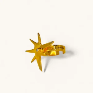 Gold Starburst Statement Ring | Gold Plated. Signed.