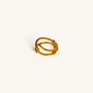 Gold Double Band Wire Ring